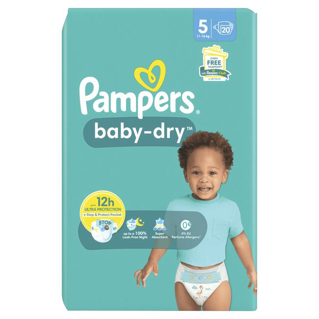 Pampers Baby Dry Luiers Maat 5 11-16 KG 20 stuks