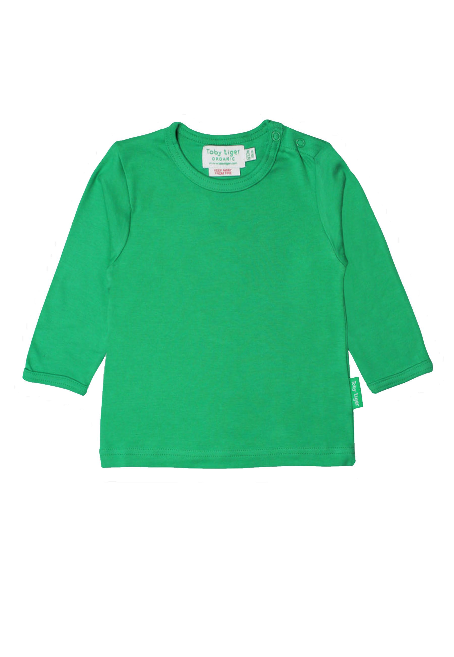 Toby Tiger Langarmshirt , grün unifarben