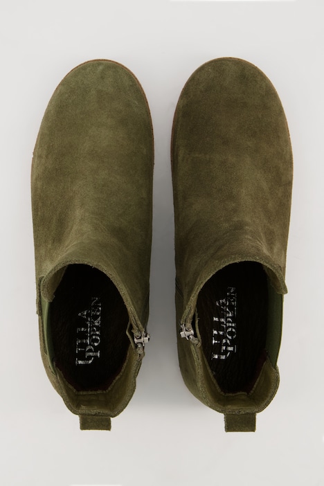 Chelsea-Boots, Veloursleder, Elastikeinsatz, Weite H
