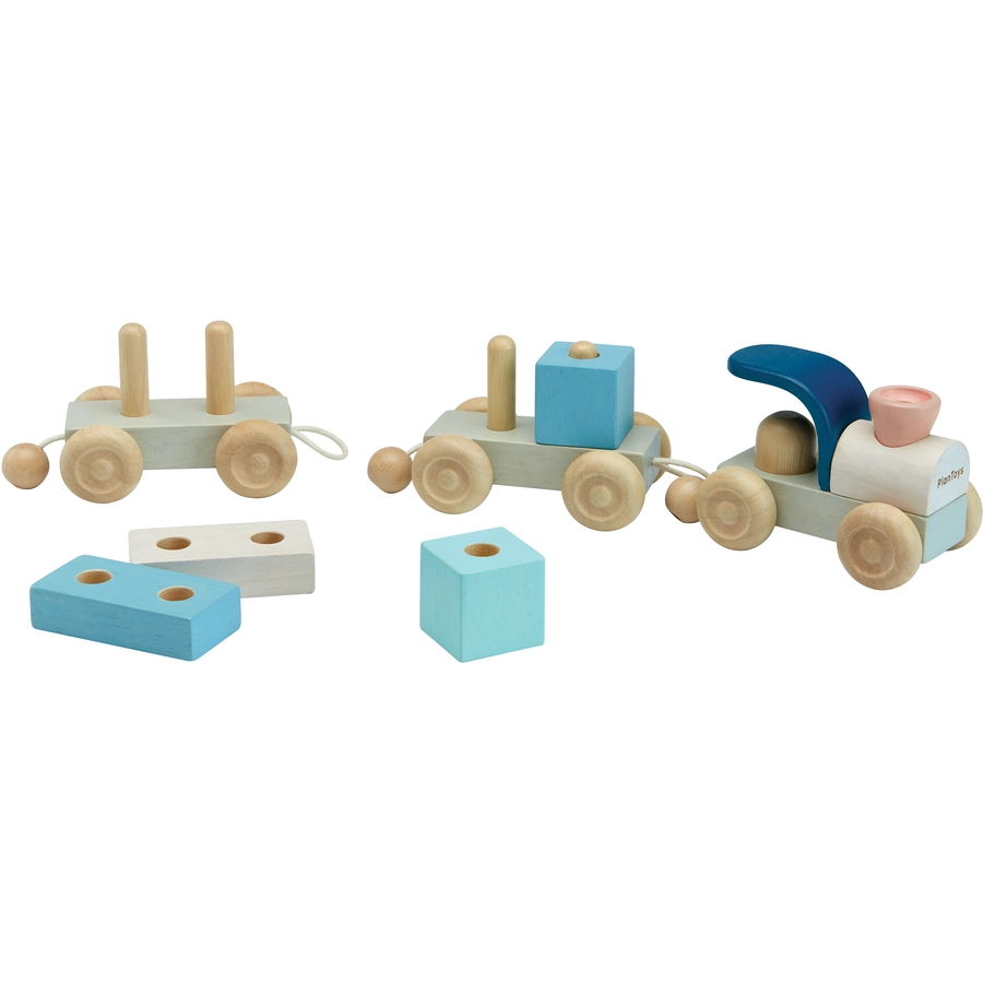 PlanToys Zug mit Stapelwagen