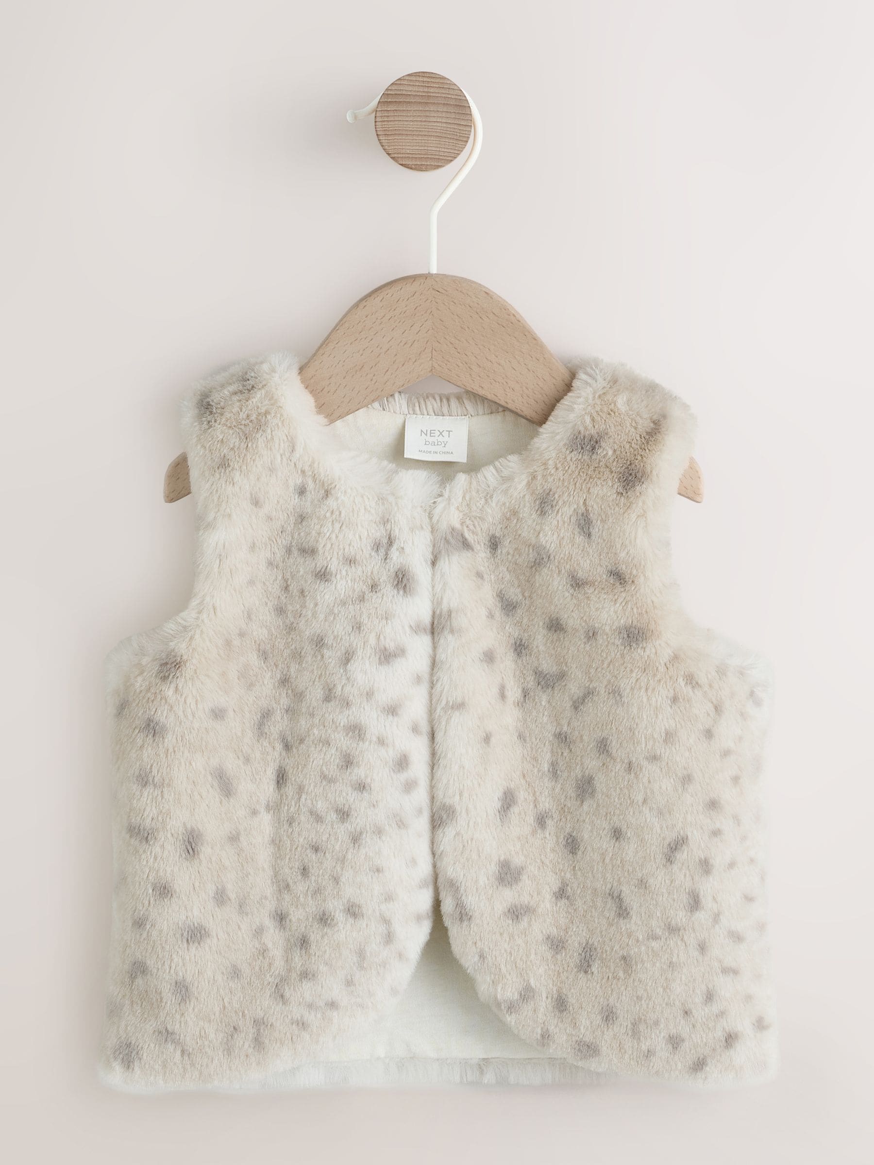 Luipaard - Babybodywarmer met print van imitatiebont (0mnd -3jr)