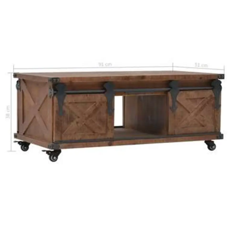 vidaXL - Salontafel - Bruin - Hout
