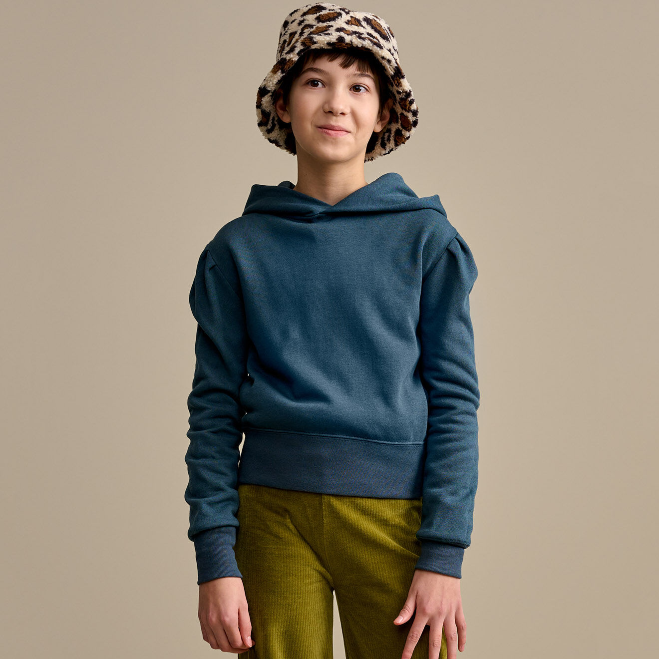 Bellerose Sweat à capuche Febe bleu denim