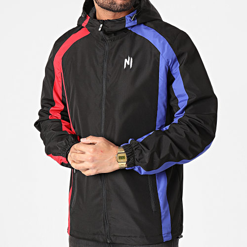 Veste Zippée Capuche Paname Noir Bleu Rouge