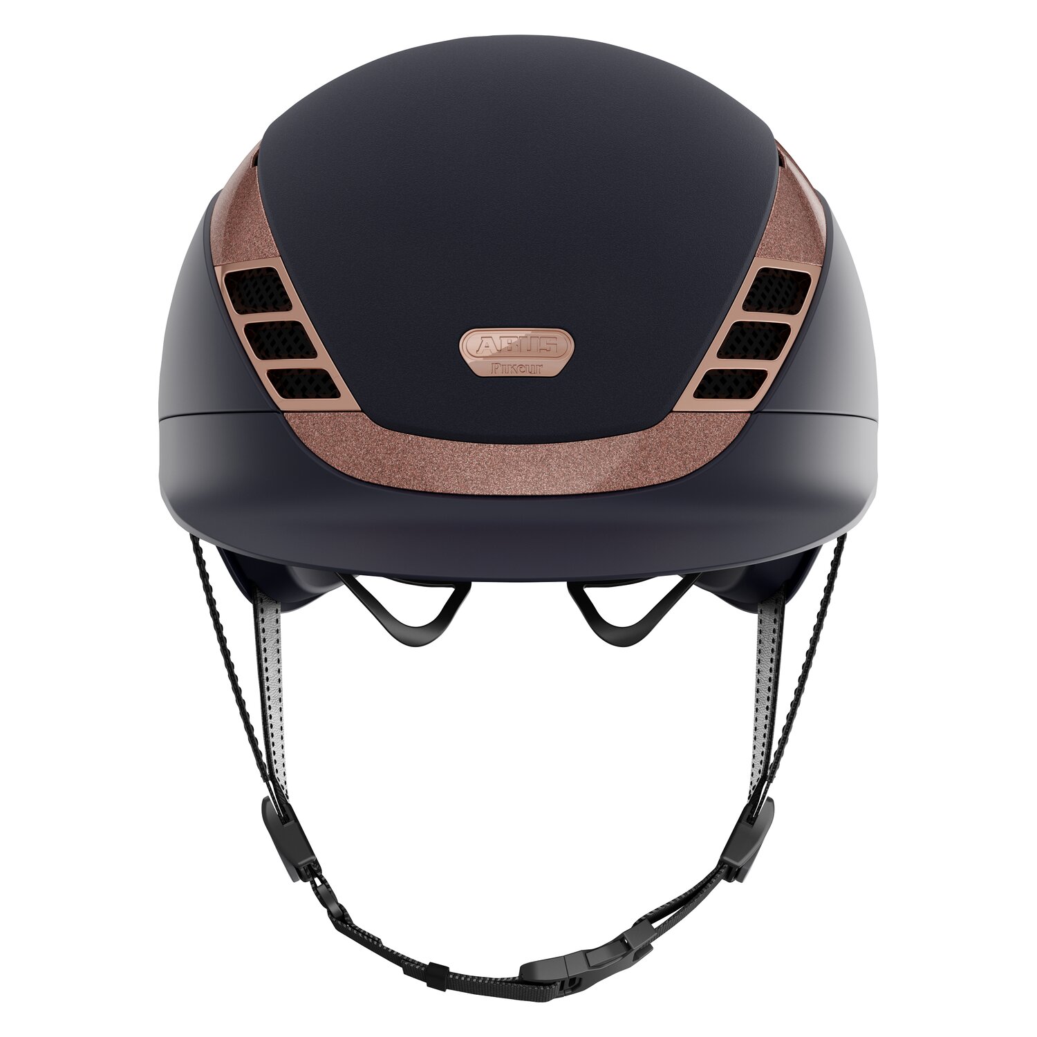 ABUS PIKEUR Reithelm AirLuxe Supreme  - midnight blue/ roségold