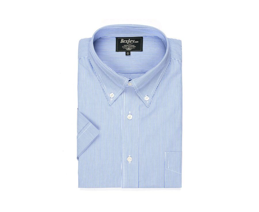 Chemise rayée bleu et blanc - Poche - TRENT MC