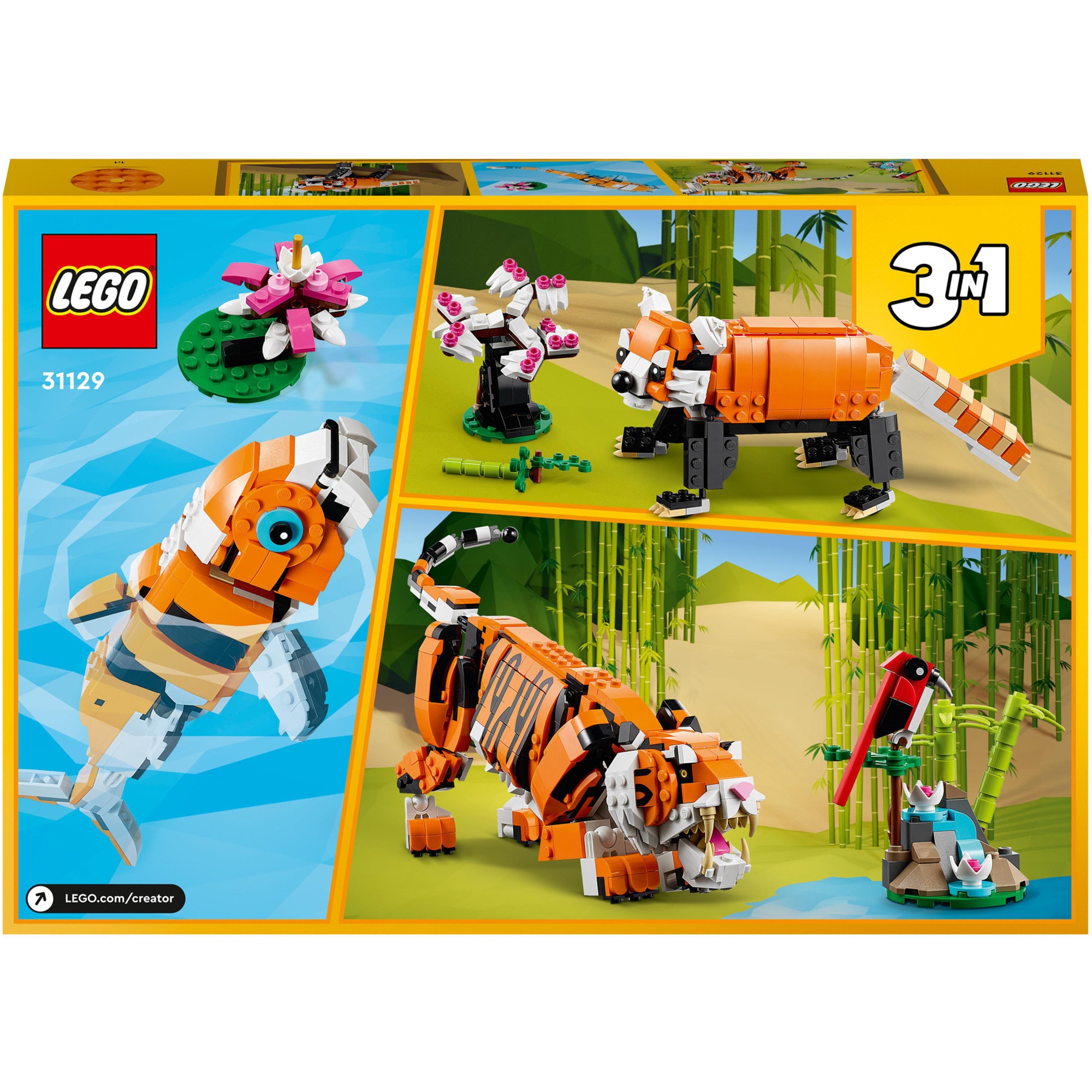 LEGO Konstruktionsspielzeug Creator 3-in-1 Majestätischer Tiger