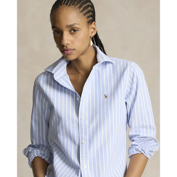 Polo Ralph Lauren 40/1 CTN OXFORD-LSL-BFS 1153 harbor island blue/white