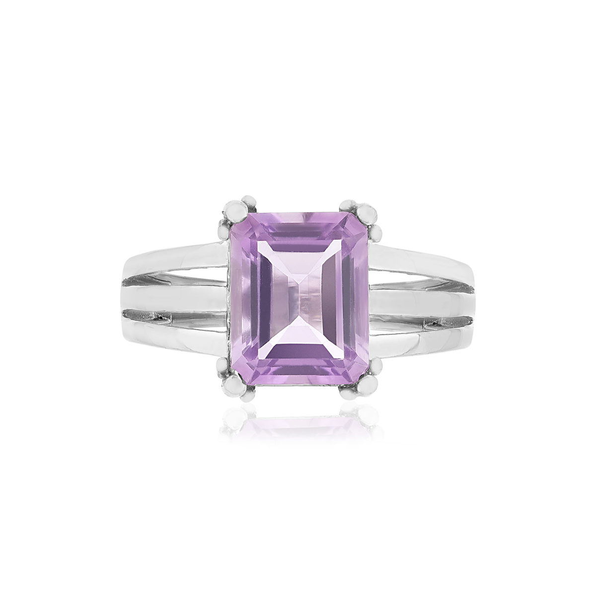 Bague argent 925 améthyste 3.30 carats