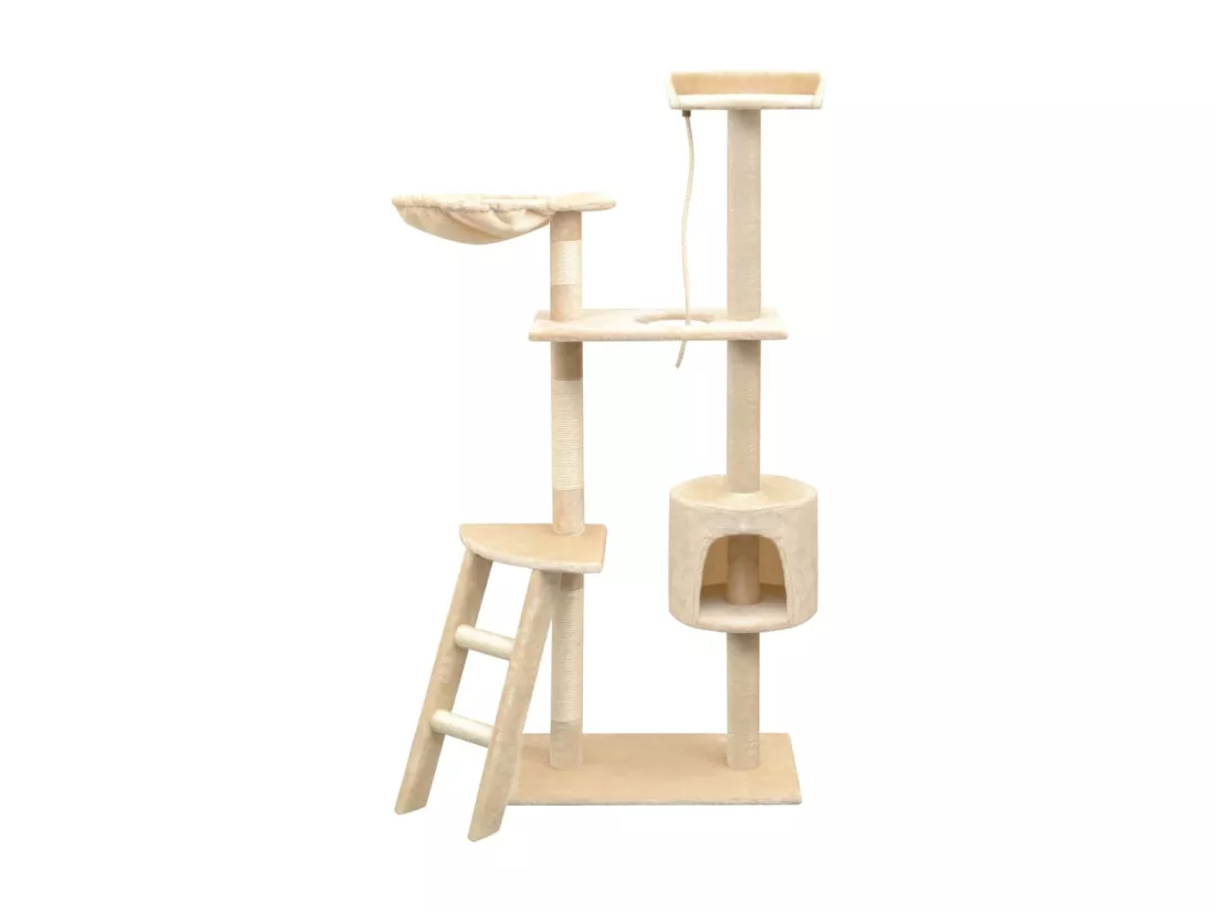 Arbre à chat avec griffoirs en sisal 150 cm Beige