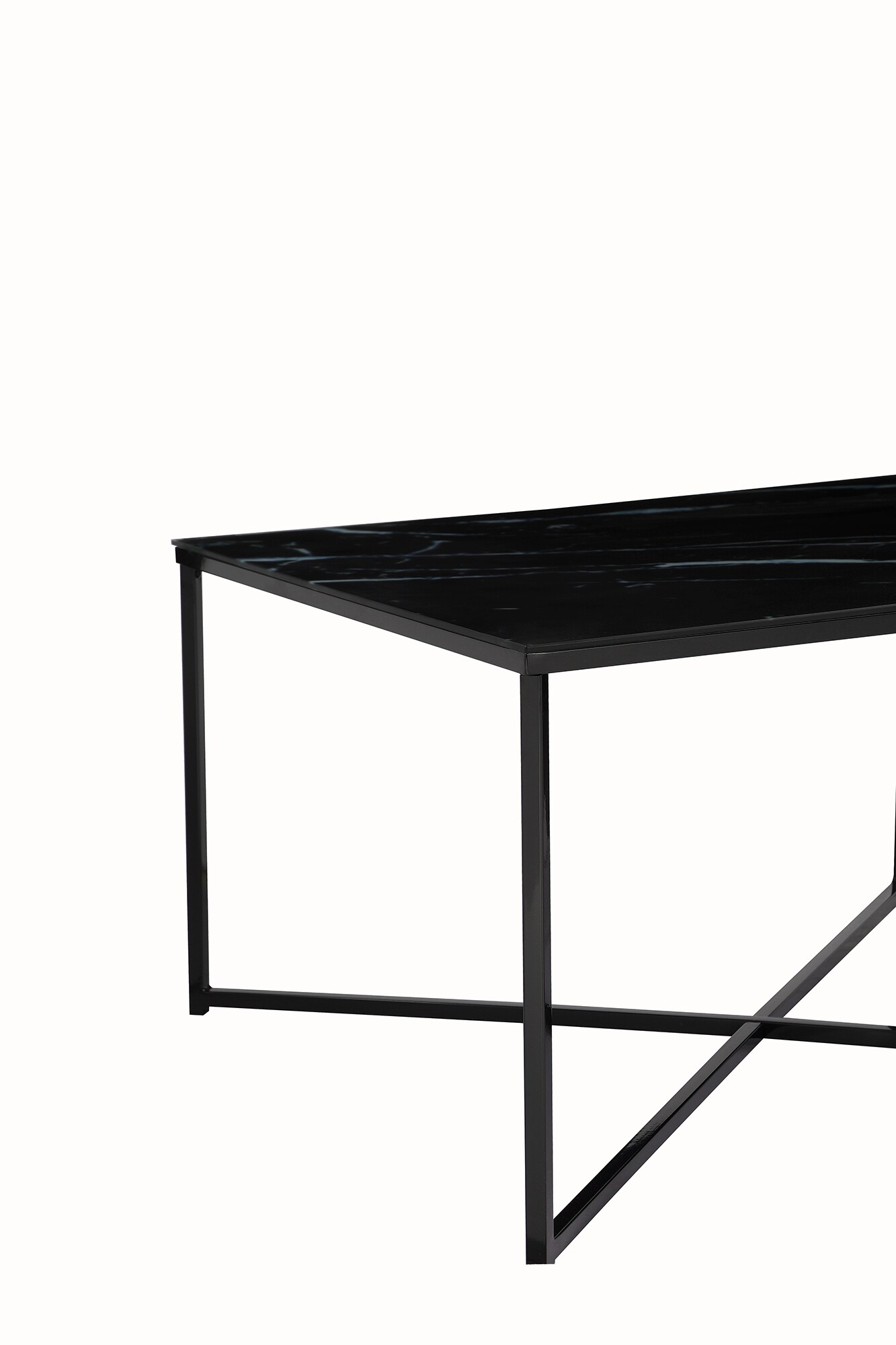 Couchtisch 80x80 Marmor Optik Glastisch Sofatisch Beistelltisch Wohnzimmer Tisch