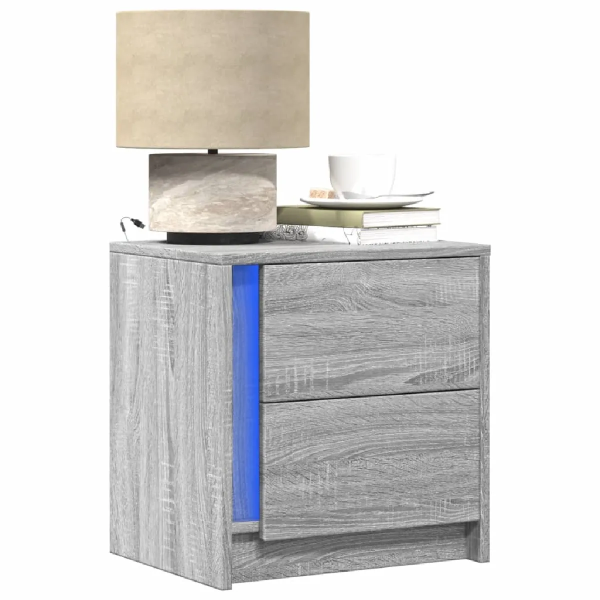 vidaXL Table de chevet - Sonoma gris