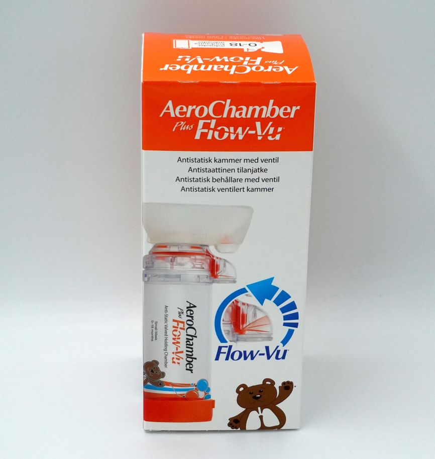 AeroChamber Plus Flow-Vu liten  0-18 måneder (orange) 1stk