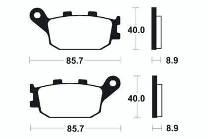 Plaquettes de freins Tecnium Scooter organique - ME157