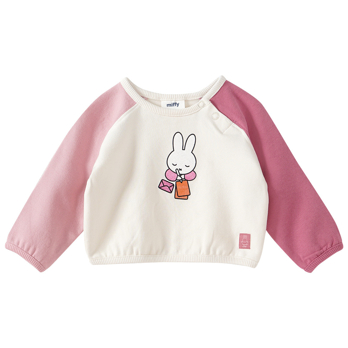 Miffy Langarmshirt mit Print creme / rosa / dunkelrosa