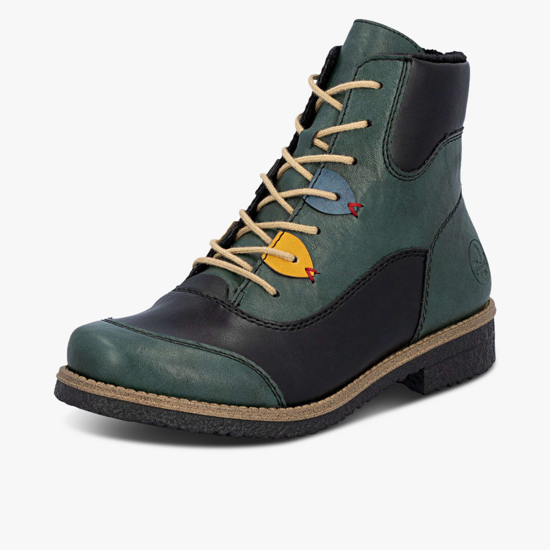 rieker Damen Schnürstiefeletten grün