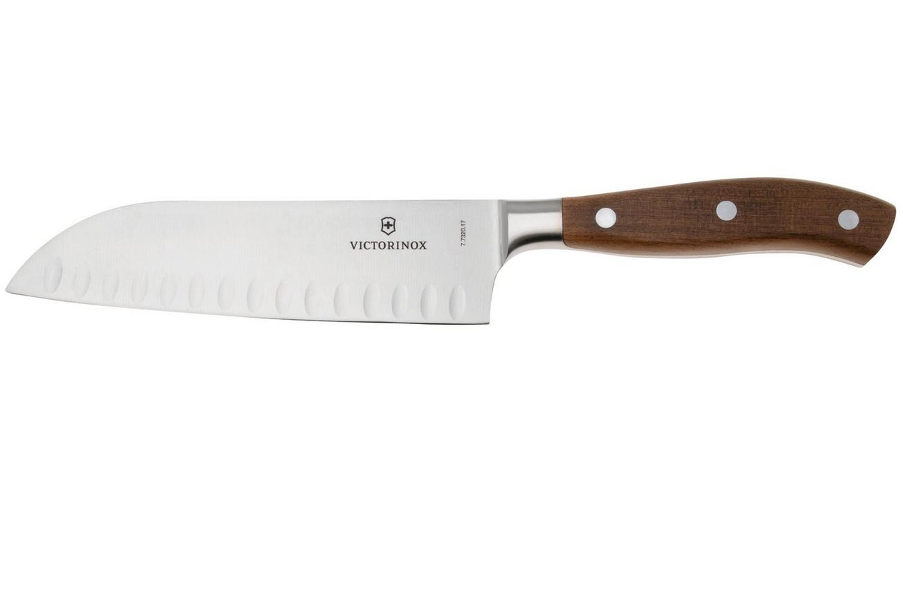 Victorinox Grand Maître Santoku Knife 7.7320.17G, esdoornhout, santoku met kuiltjes, 17 cm