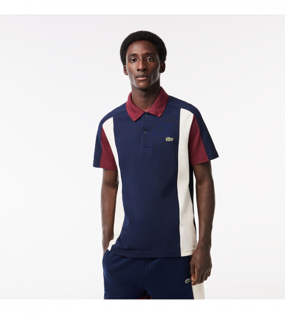 Polo piqué de algodão marinho Lacoste