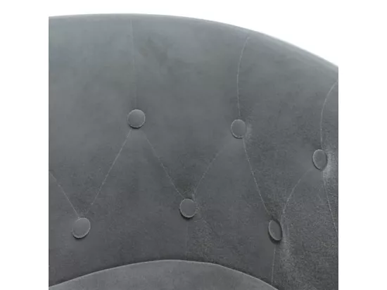 Fauteuil cabriolet gris foncé velours