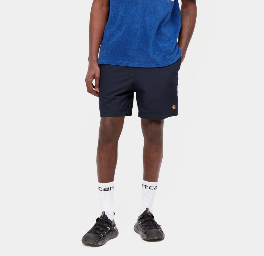 Carhartt WIP Chase Swim Trunks Black / Gold
