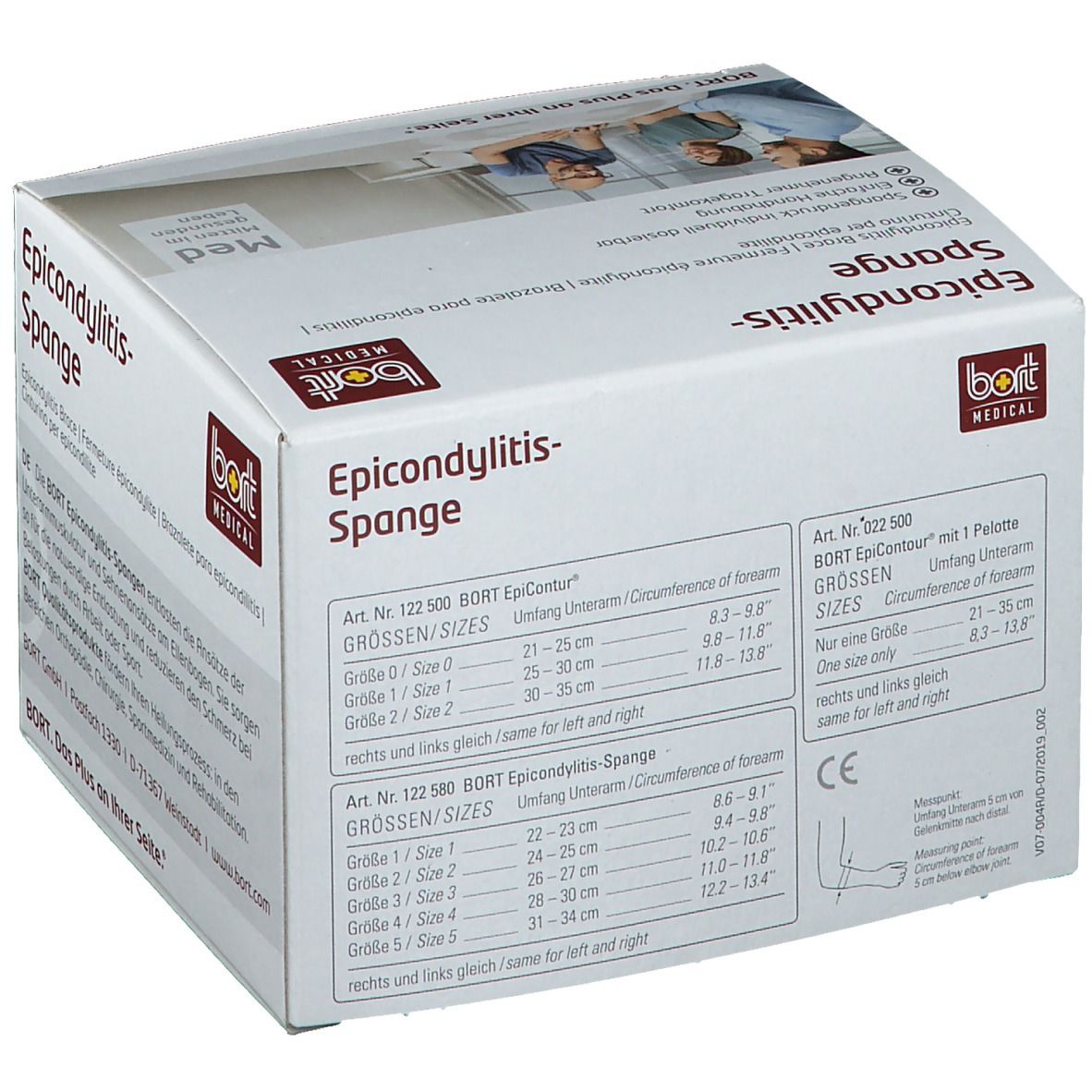 BORT Stabilo® Epicondylitis-Spange mit ulnarer Entlastung Gr. 3 grau
