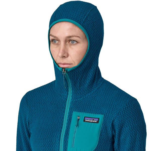Veste polaire randonnée PATAGONIA W'S R1 AIR FULL-ZIP HOODY LAGOM BLUE