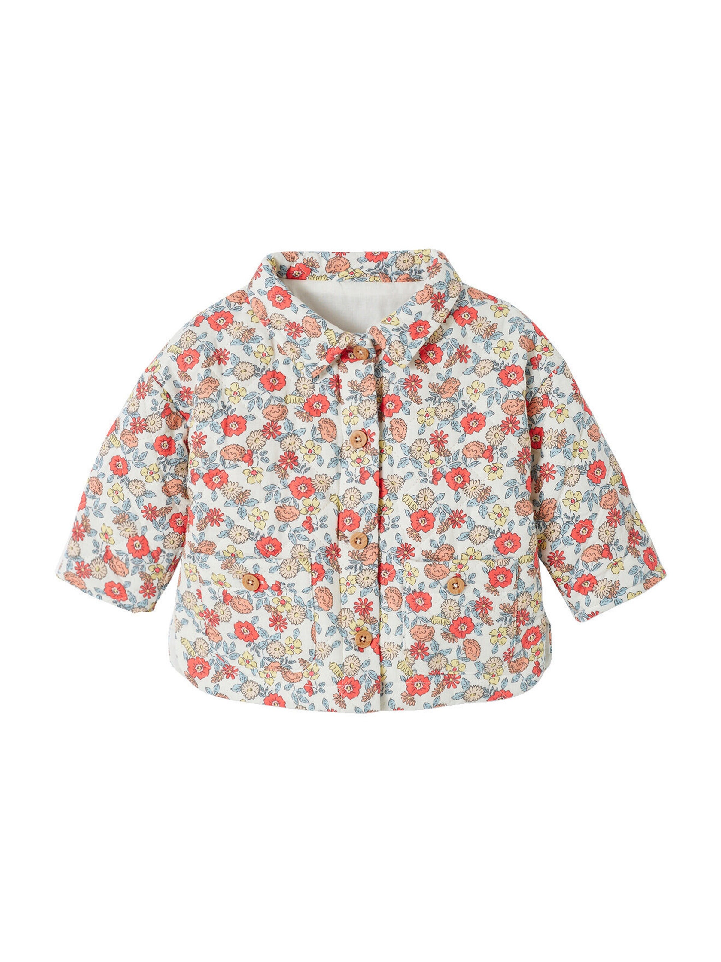 Vertbaudet Baby Musselinjacke mit Recycling-Wattierung wollweiß