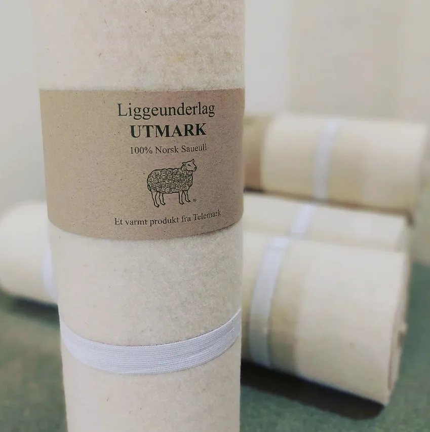 Norsk Ullsåle Liggeunderlag Utmark 59cm X 190cm Hvit