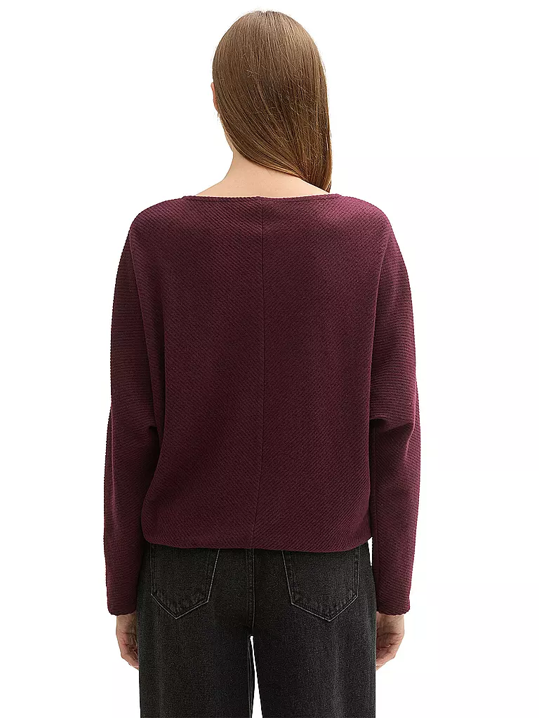 TOM TAILOR Langarmshirt dunkelrot