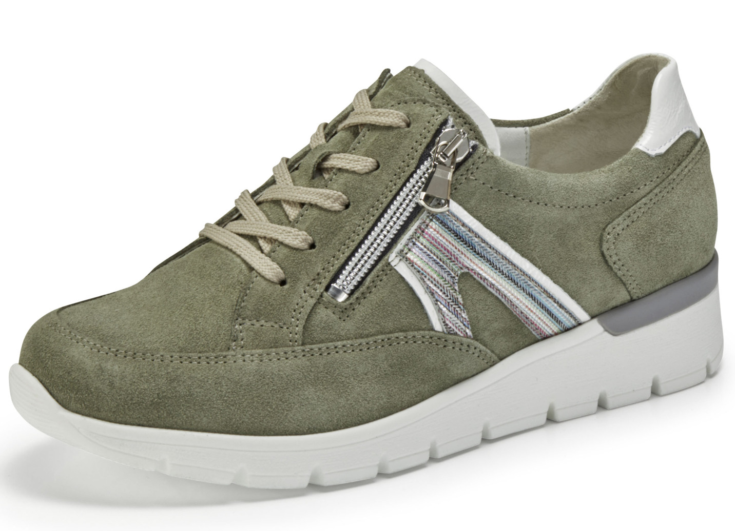 Waldläufer Schnürschuh aus interessantem Materialmix
