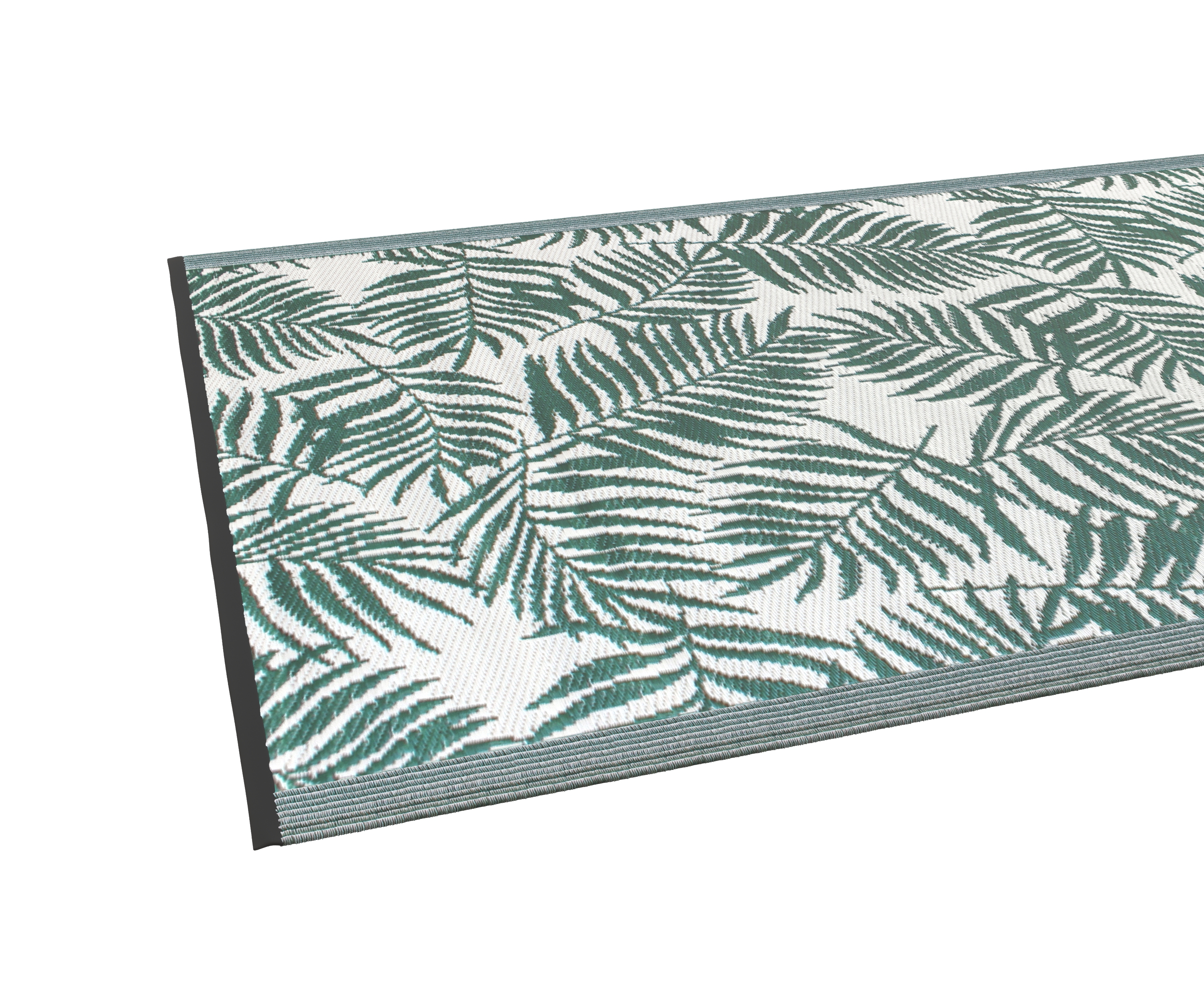 Outdoor Teppich TROPIC 180 x 120 cm grün/weiss