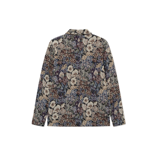 Les Deux Hugh Jacquard Overshirt, Black/Dark Sand, M
