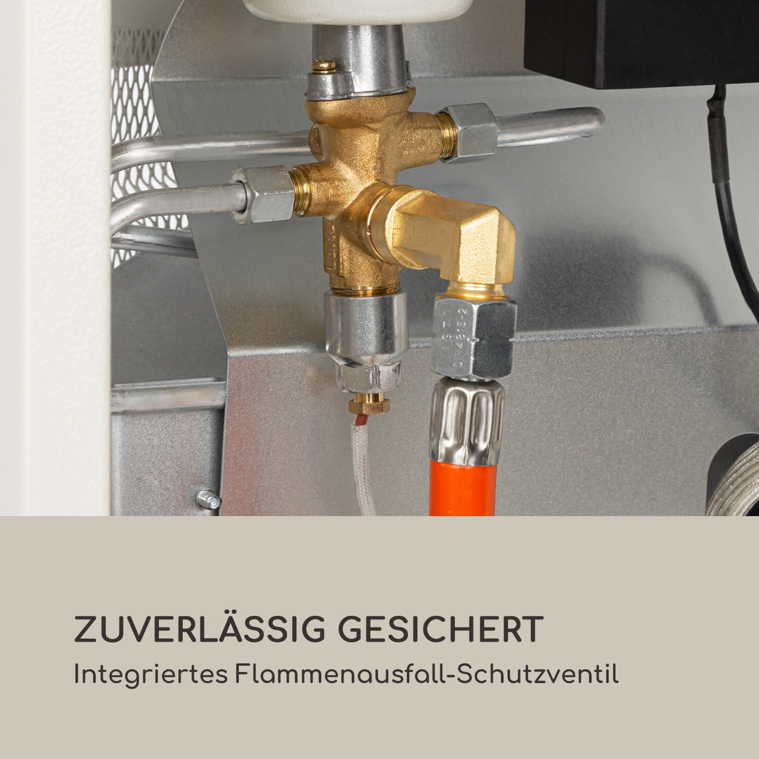 Bonaparte Fire Gasheizgerät 4200W elektr. Zündung Bodenrollen ODS-System
