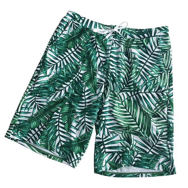 Komorkowe - Bijpassende zwembroek met bladprint / bikini met bladprint / cover-up rok / set