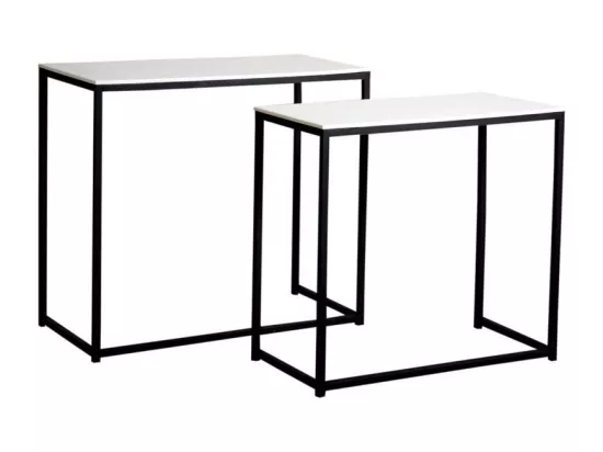 Console en bois et métal (Lot de 2)