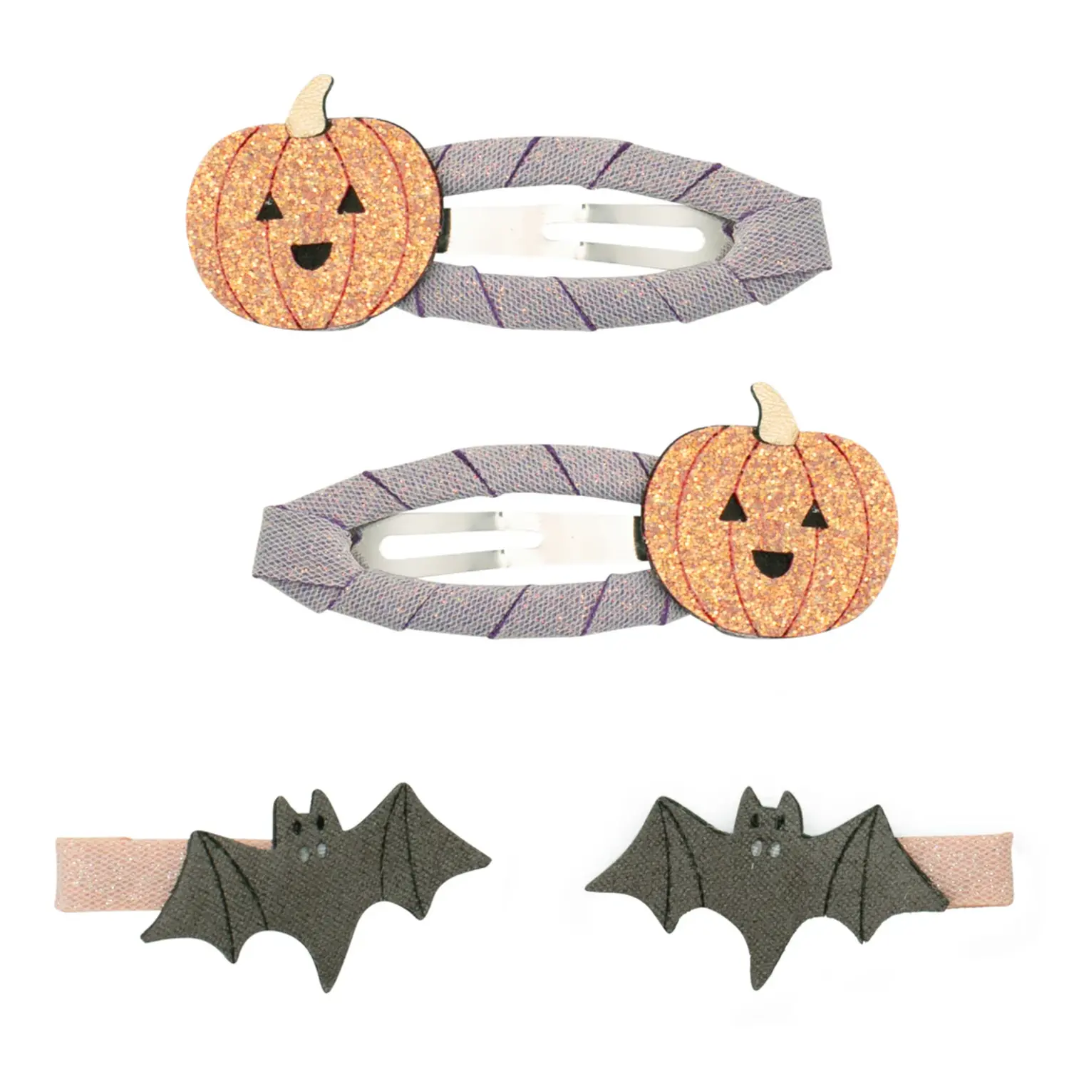 Mimi & Lula | Pumpkin & Bat Clip Set