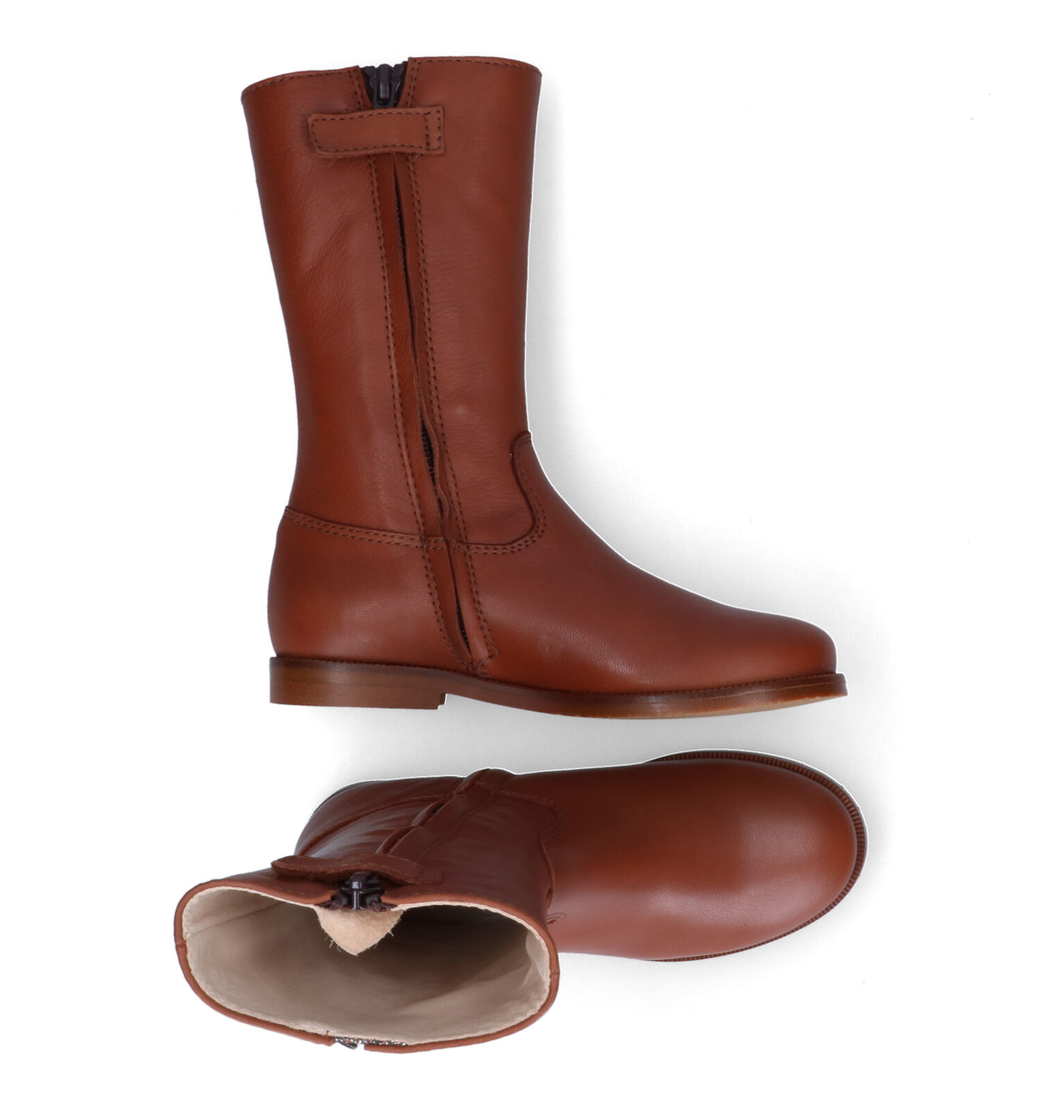 Lange laarzen cognac