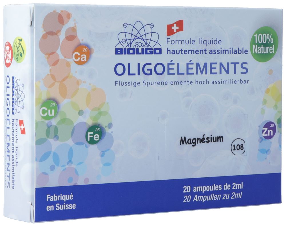 BIOLIGO Magnésium liq formule liquide ionisée sans alcool Amp 2 ml