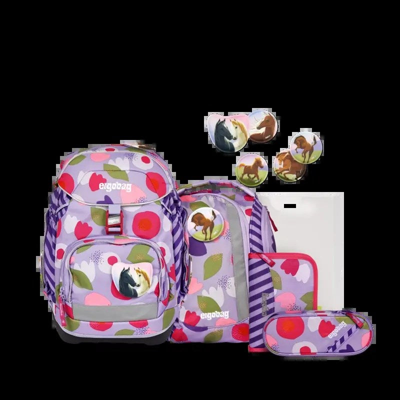 Køb Ergobag Skoletaske Sæt Flower PowBear