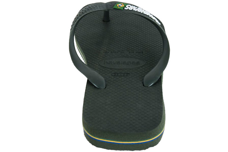 HAVAIANAS BRASIL LOGO KLIPKLAPPER I OLIVENGRØNT GUMMI