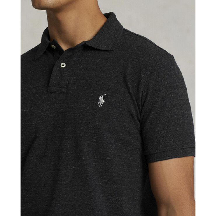Polo Ralph Lauren Custom Slim Fit Mesh Polo Sort/hvid