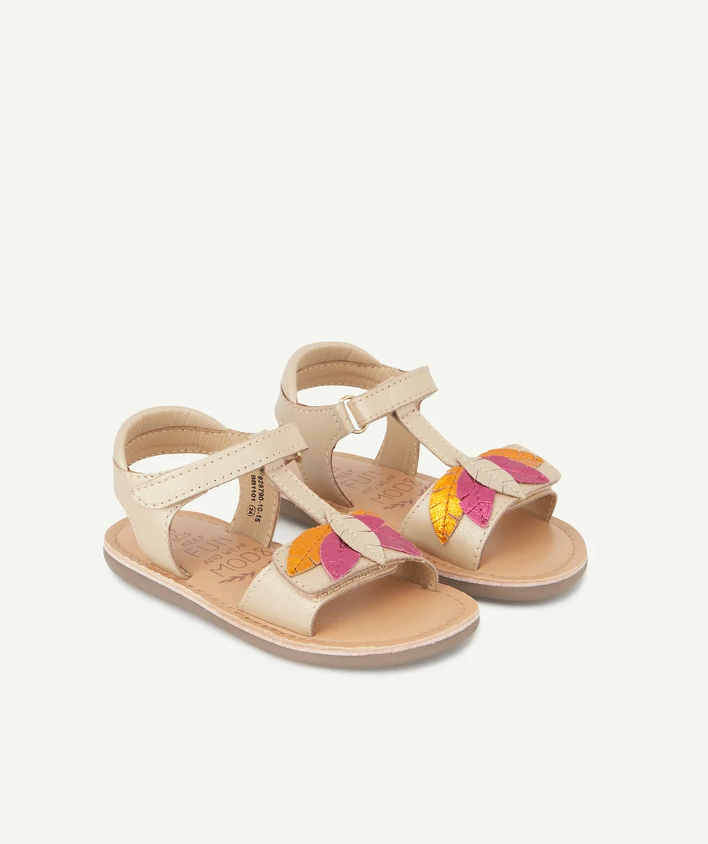 MOD8SANDALES EN CUIR CLOLEAF OR