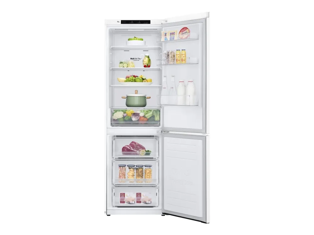 GBP31SWLZN LG Refrigerator GBP31SWLZN A  , Free standing, Combi, Height 186 cm, No Frost system, Fridge net capacity 247 L, Freezer net capacity 107 L, Display, 36 dB, White