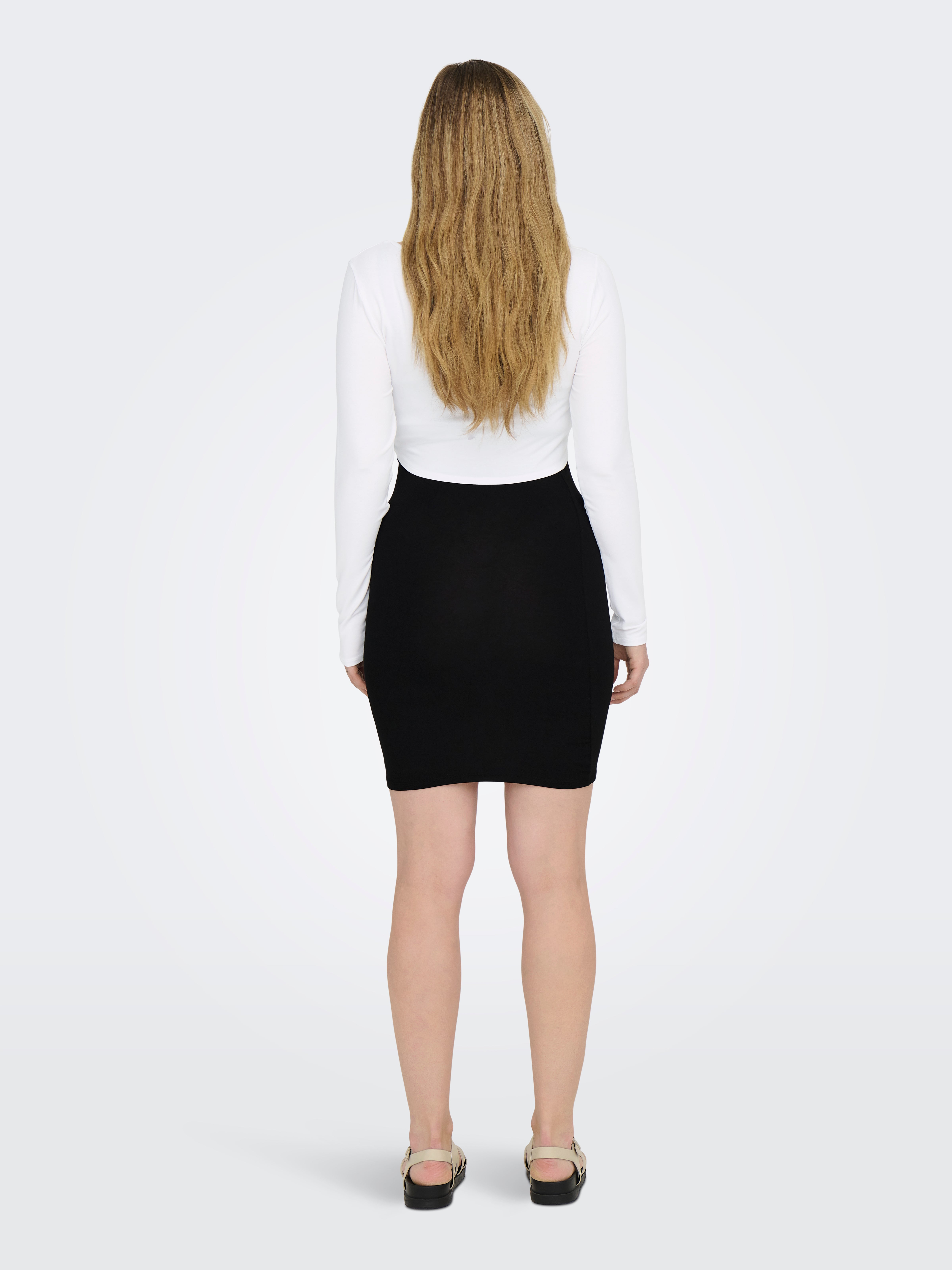 OLMSTRIPE Langes Kleid Black