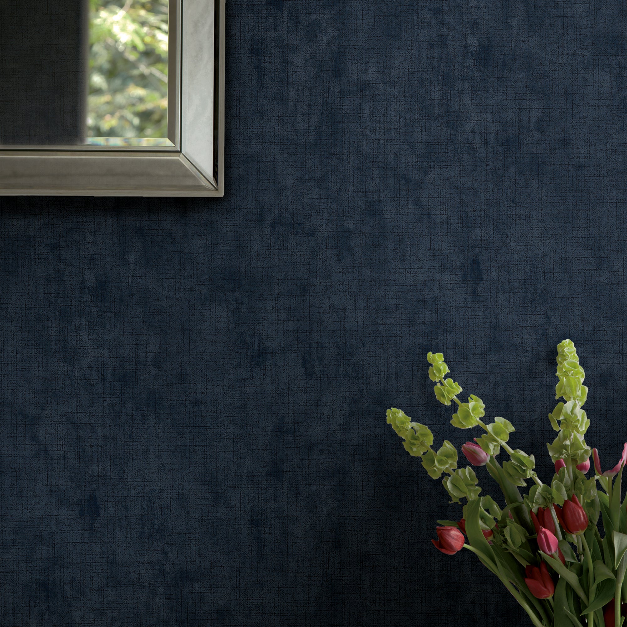 Laura Ashley Plain Behang - Uni - 10mx52cm - Blauw