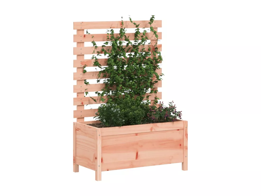 Jardinière avec support 79x39,5x114 bois massif douglas