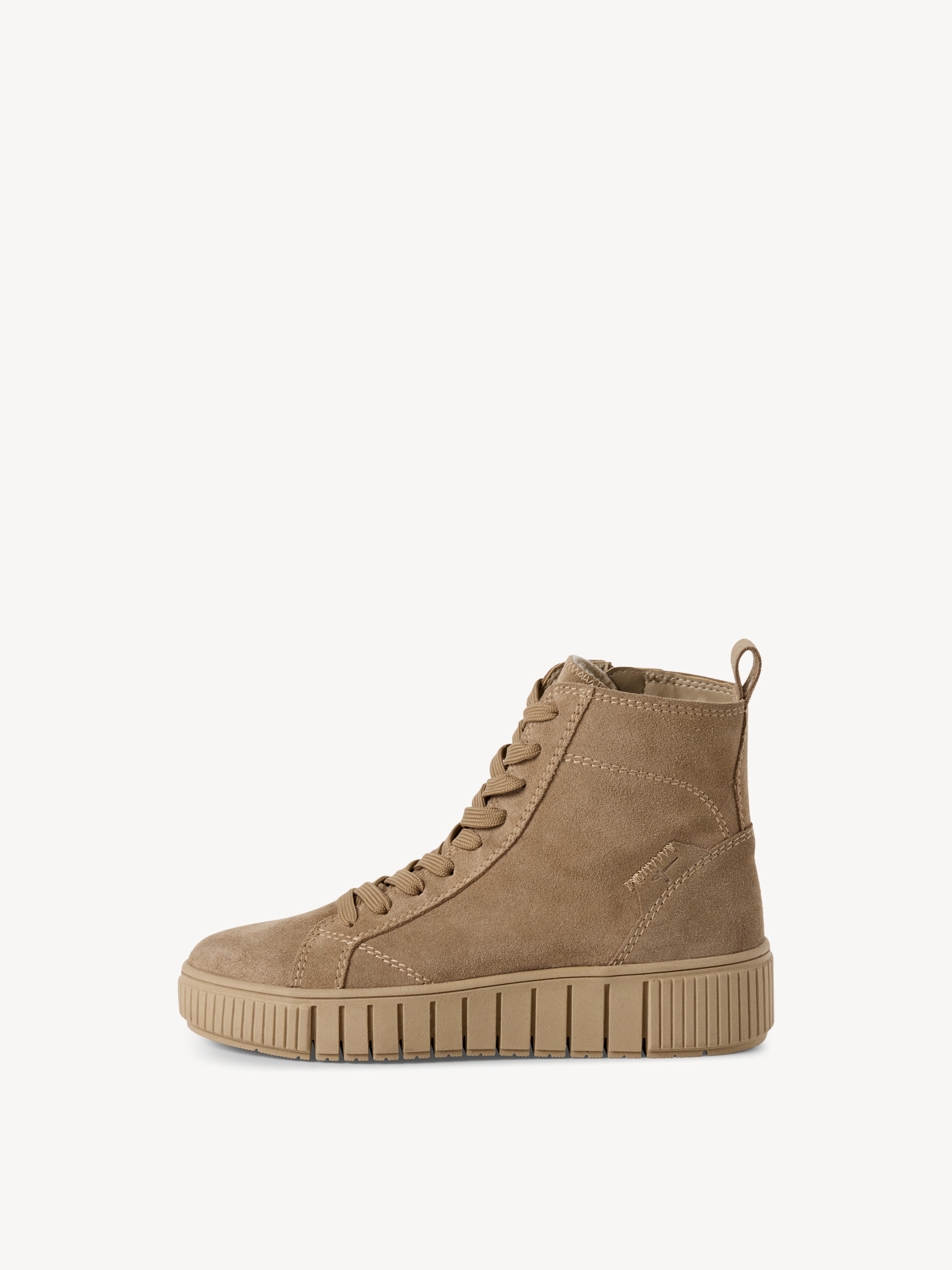Leren Enkellaarsje - beige