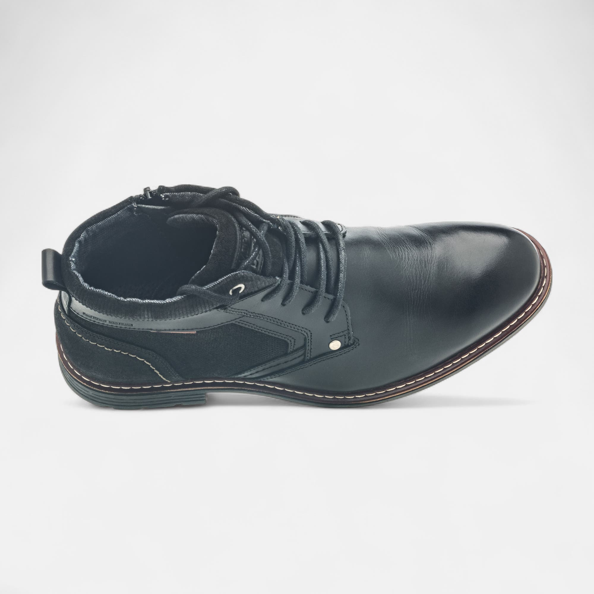 Boots Homme en cuir noir
