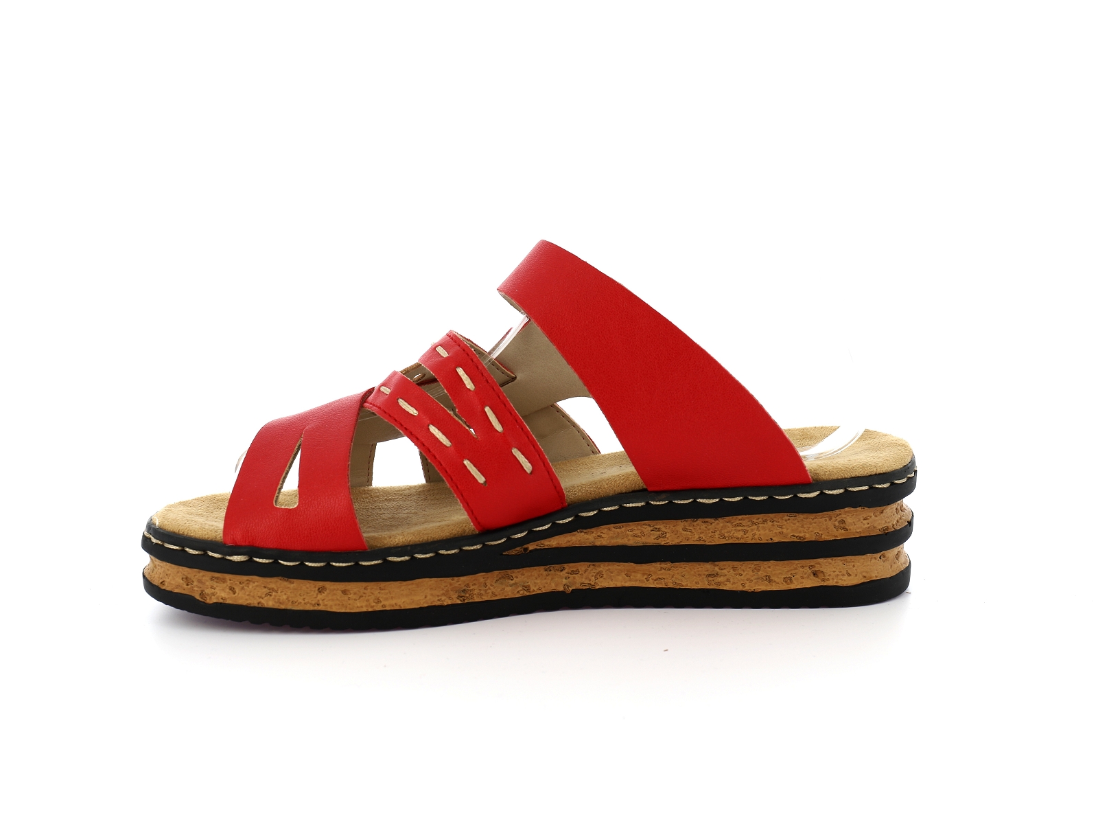 Rieker-62976 Synthétique Rouge
