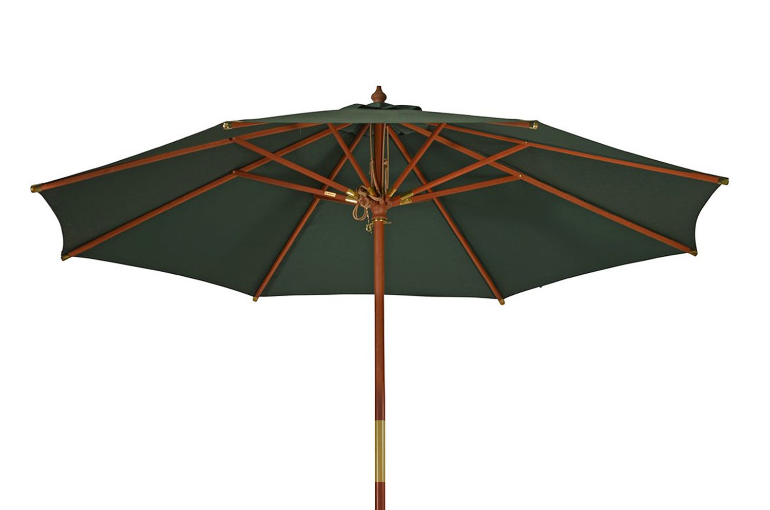 350 cm groene parasol, elegant design met windvanger en UV-bescherming 50